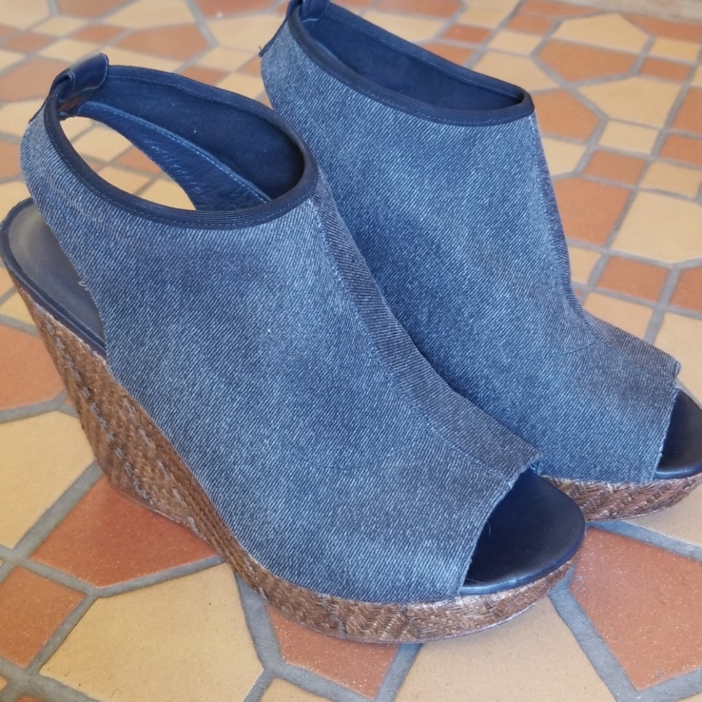 Stuart Weitzman High High Wicker Wedges - image 1